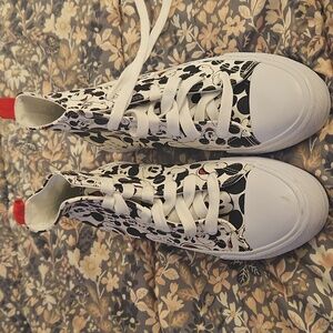Mickey Mouse High-Top Sneakers - Black and White